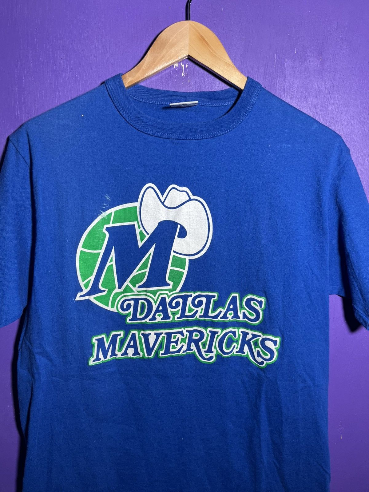 NBA × Starter × Vintage Vintage 80s Starter Dallas Mavericks logo t-shirt Size US M / EU 48-50 / 2 - 3 Thumbnail