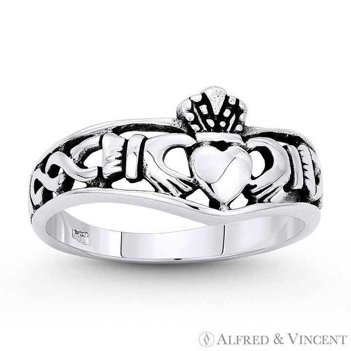 Other Irish Claddagh & Celtic Knot Band in .925 Sterling Silver Size ONE SIZE - 1 Preview