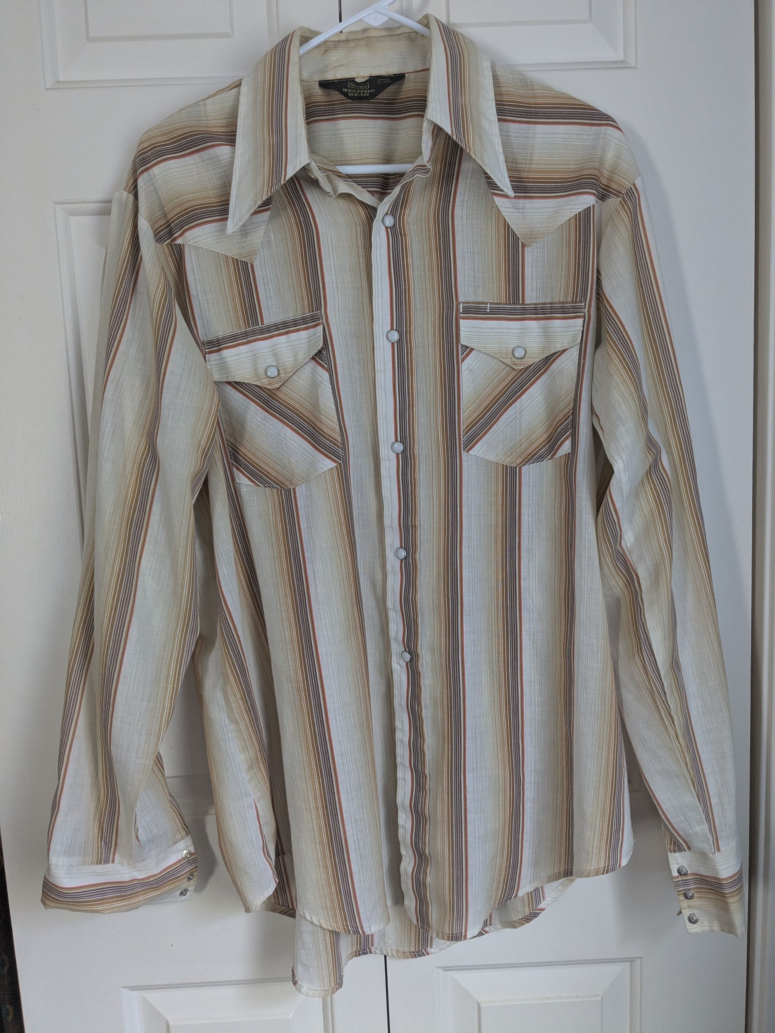 Sears 70s Western Wear shirt Size US L / EU 52-54 / 3 - 1 Thumbnail