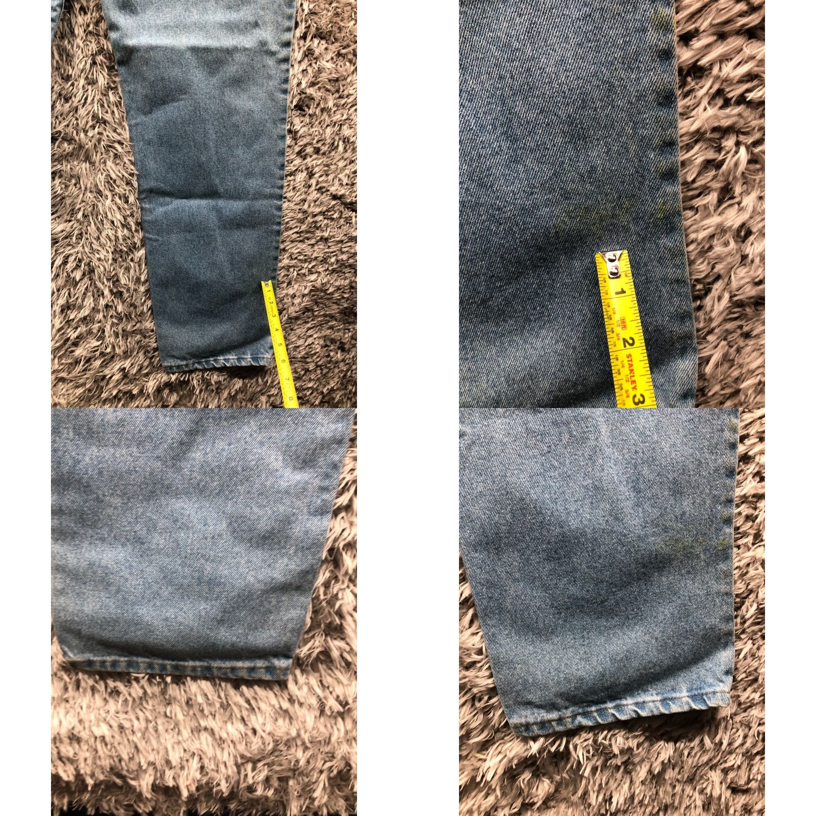 Denime Kuantas Jeans Size 38x32 Mens Mid Rise Straight Leg Light Wash Blue Denim Size US 38 / EU 54 - 9 Thumbnail