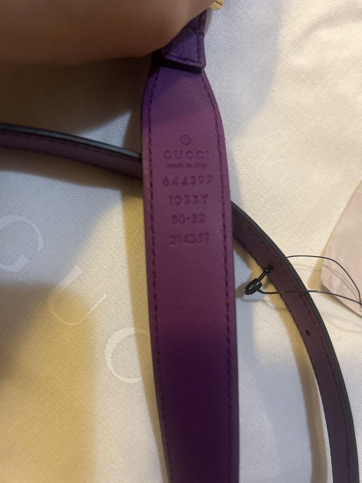 Gucci Gucci Horsebit Leather Belt Purple size 80 Size ONE SIZE - 6 Thumbnail