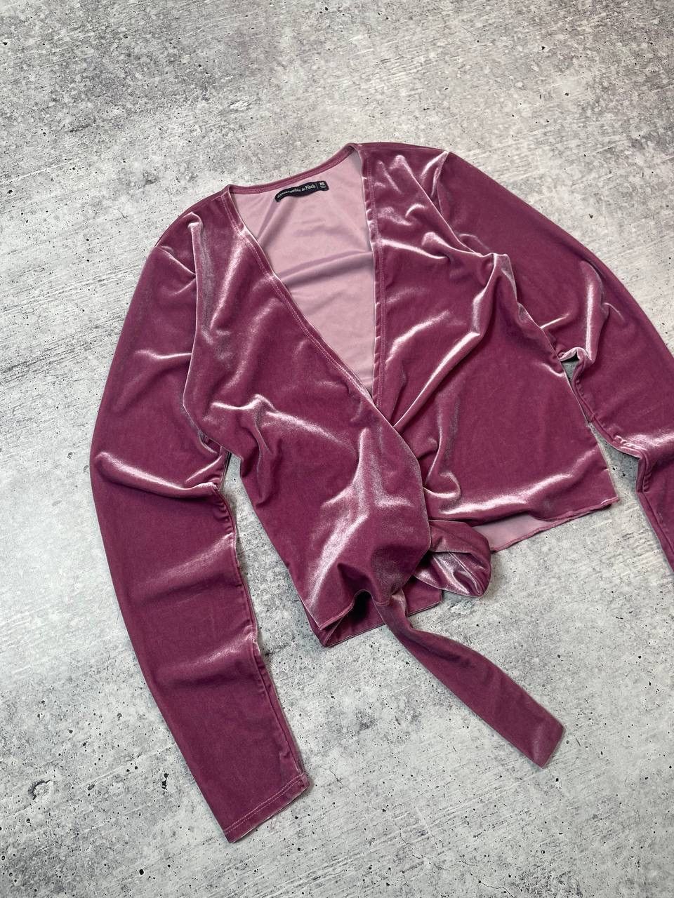 Abercrombie & Fitch Vintage Abercrombie And Fitch Velour Babydoll Top Y2K Size XS / US 0-2 / IT 36-38 - 2 Thumbnail