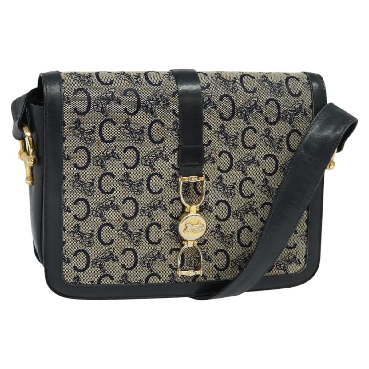 Celine CELINE C Sulky Shoulder Bag Canvas Navy Gold Size ONE SIZE - 1 Thumbnail
