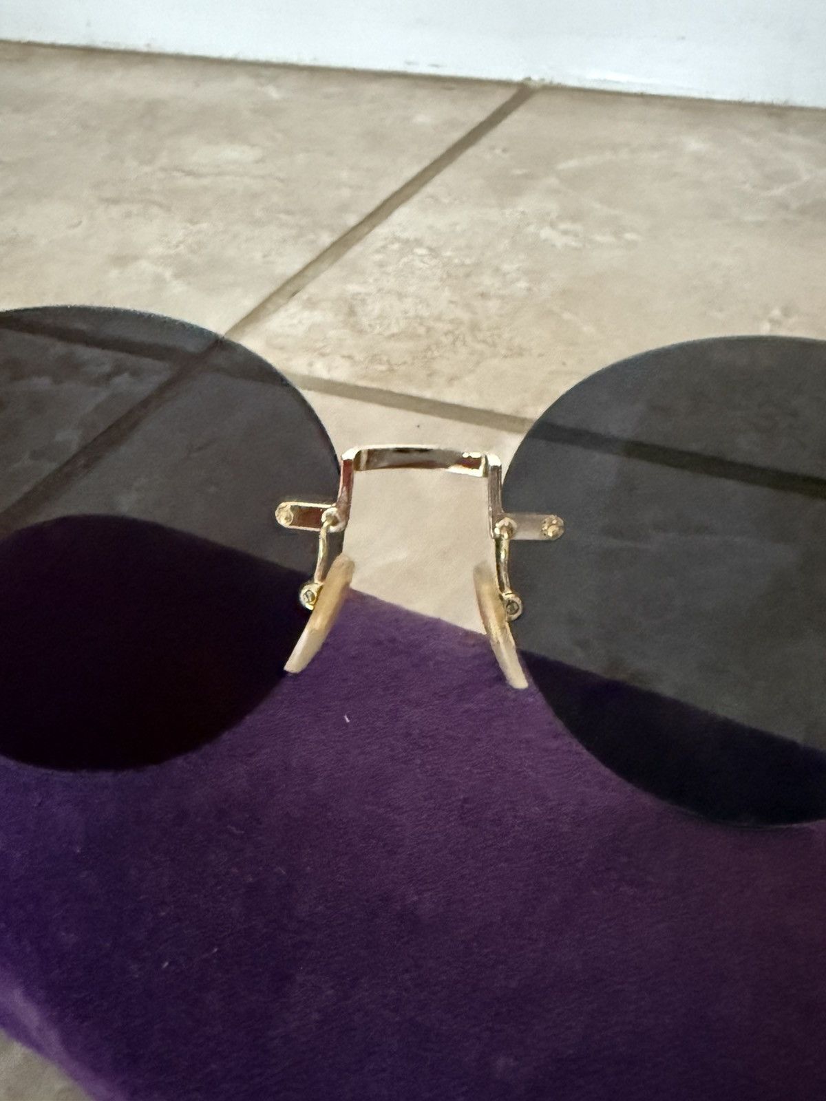 Gucci Gucci Black Round Sunglasses Size ONE SIZE - 5 Thumbnail