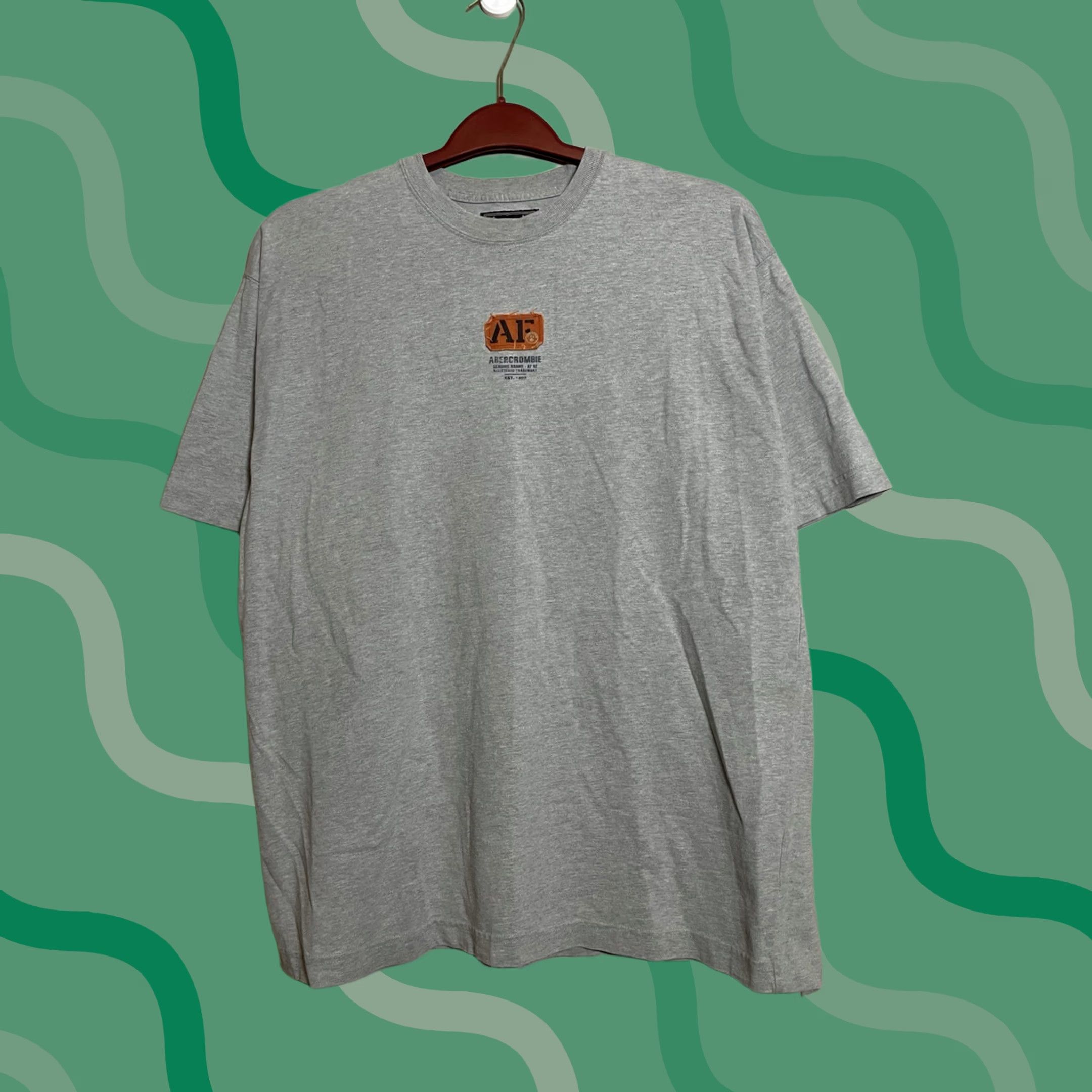 Abercrombie & Fitch VINTAGE Abercrombie & Fitch T-Shirt Gray 90s Center Patch Crew Neck Short Sleeve L Men 90s Size US L / EU 52-54 / 3 - 1 Thumbnail