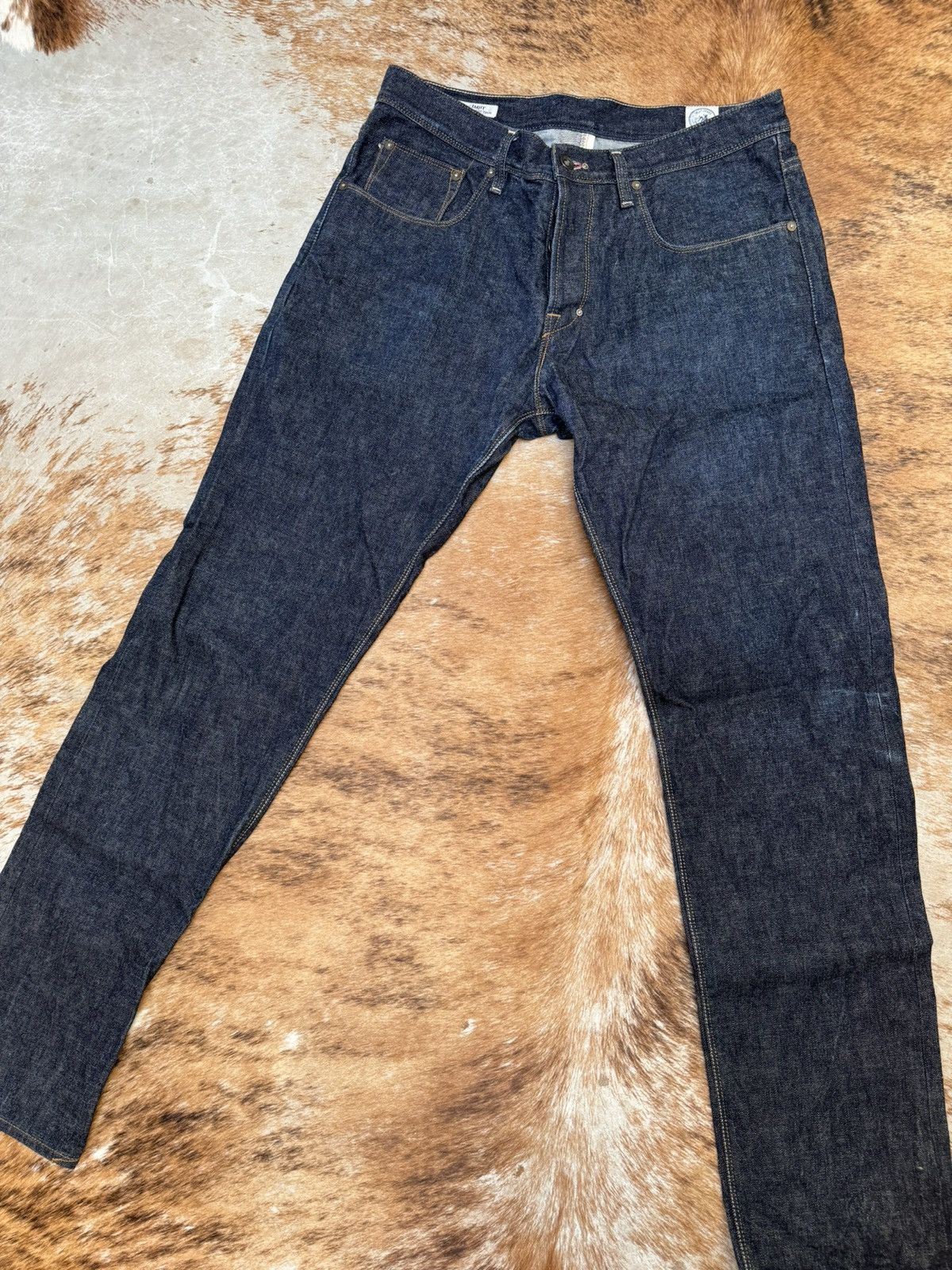 image of Italian Designers Imjit Selvedge Denim in Blue, Men's (Size 36)