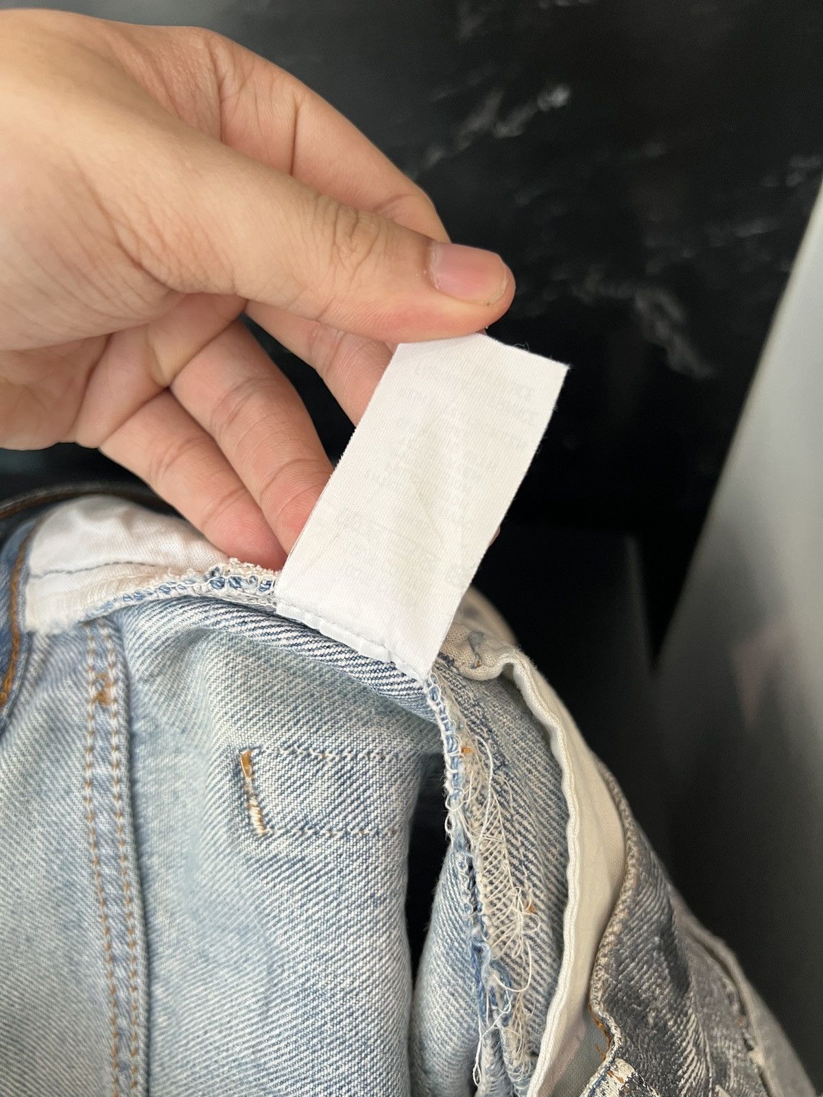 Maison Margiela 2005 ARTISANAL Martin Margiela Grey Painted Denim Size US 32 / EU 48 - 8 Thumbnail