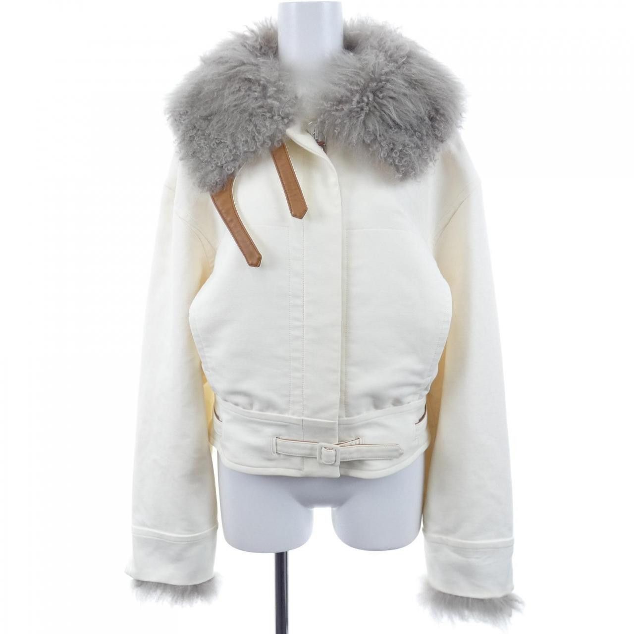Hermes Hermes Hermes Lamb Fur Blouson Fur Outerwear DUTY FREE for USA Size ONE SIZE - 1 Thumbnail