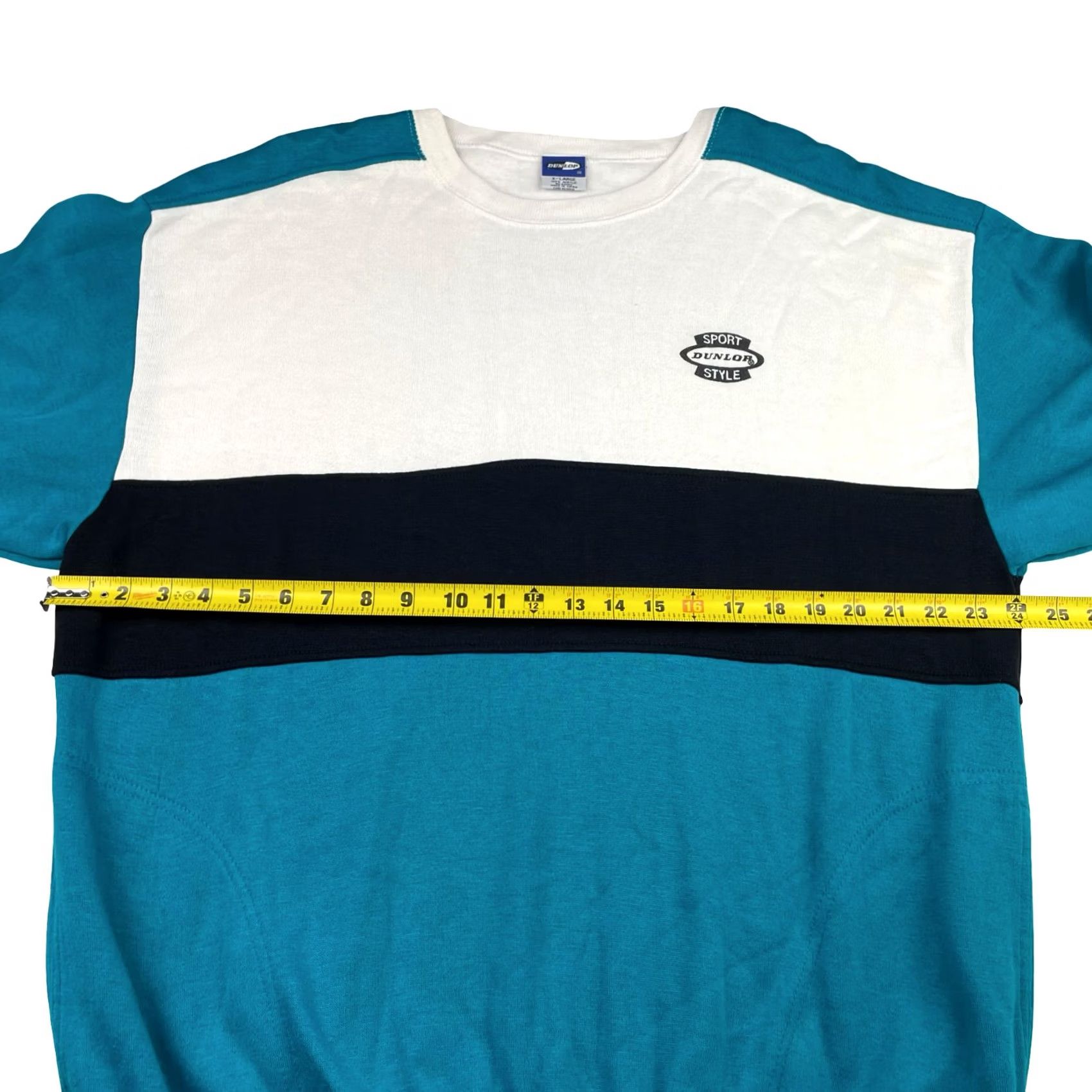 Dunlop VINTAGE Dunlop Men's Pullover Sweatshirt Crewneck XL Teal/White/Black 90s USA Size US XL / EU 56 / 4 - 7 Thumbnail