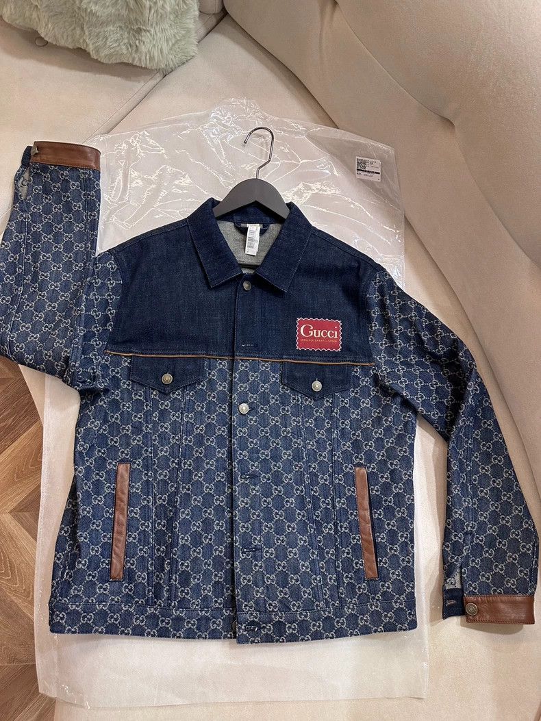Gucci Gucci Full-print denim jacket Size US S / EU 44-46 / 1 - 1 Thumbnail