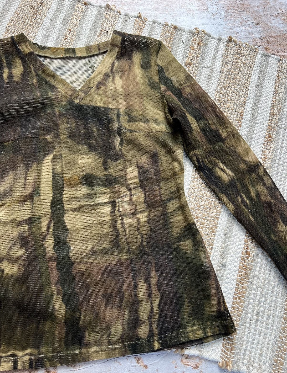 20471120 × Japanese Brand Vintage abstract mesh long sleeve Size S / US 4 / IT 40 - 3 Thumbnail
