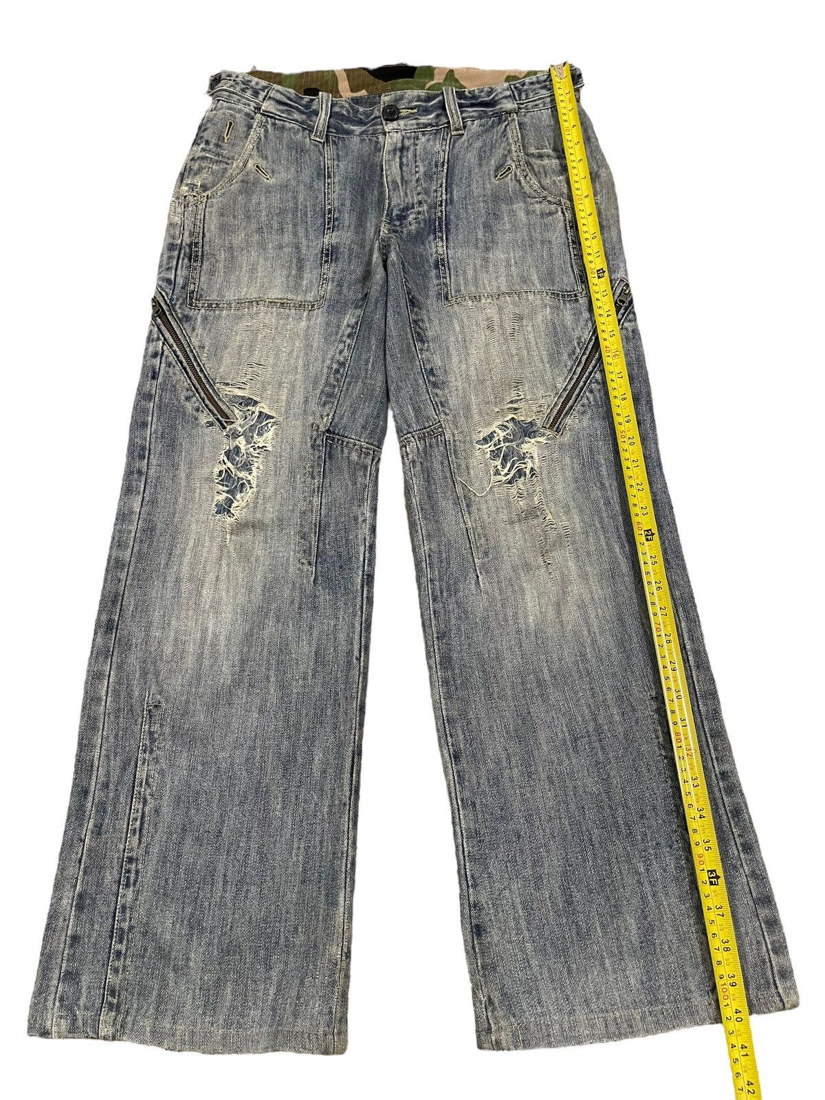 Japanese Brand Vintage Japanese Brand Distressed Avant Garde Baggy Jeans Size US 34 / EU 50 - 10 Thumbnail