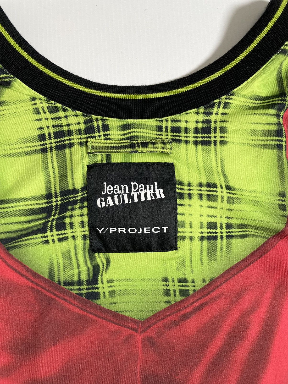 Jean Paul Gaultier × Y/Project S/S 23 Punk Check + Camisole Print Vest Top Size M / US 6-8 / IT 42-44 - 14 Thumbnail
