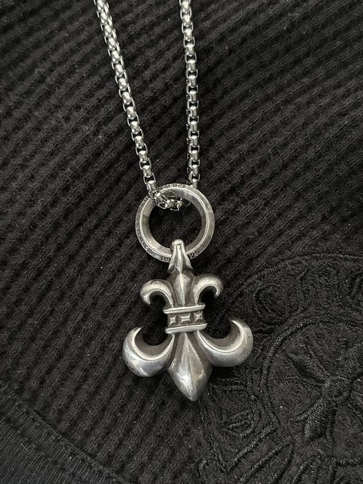 Chrome Hearts HEAVY BIG FLEUR CUBAN NECKLACE | Grailed