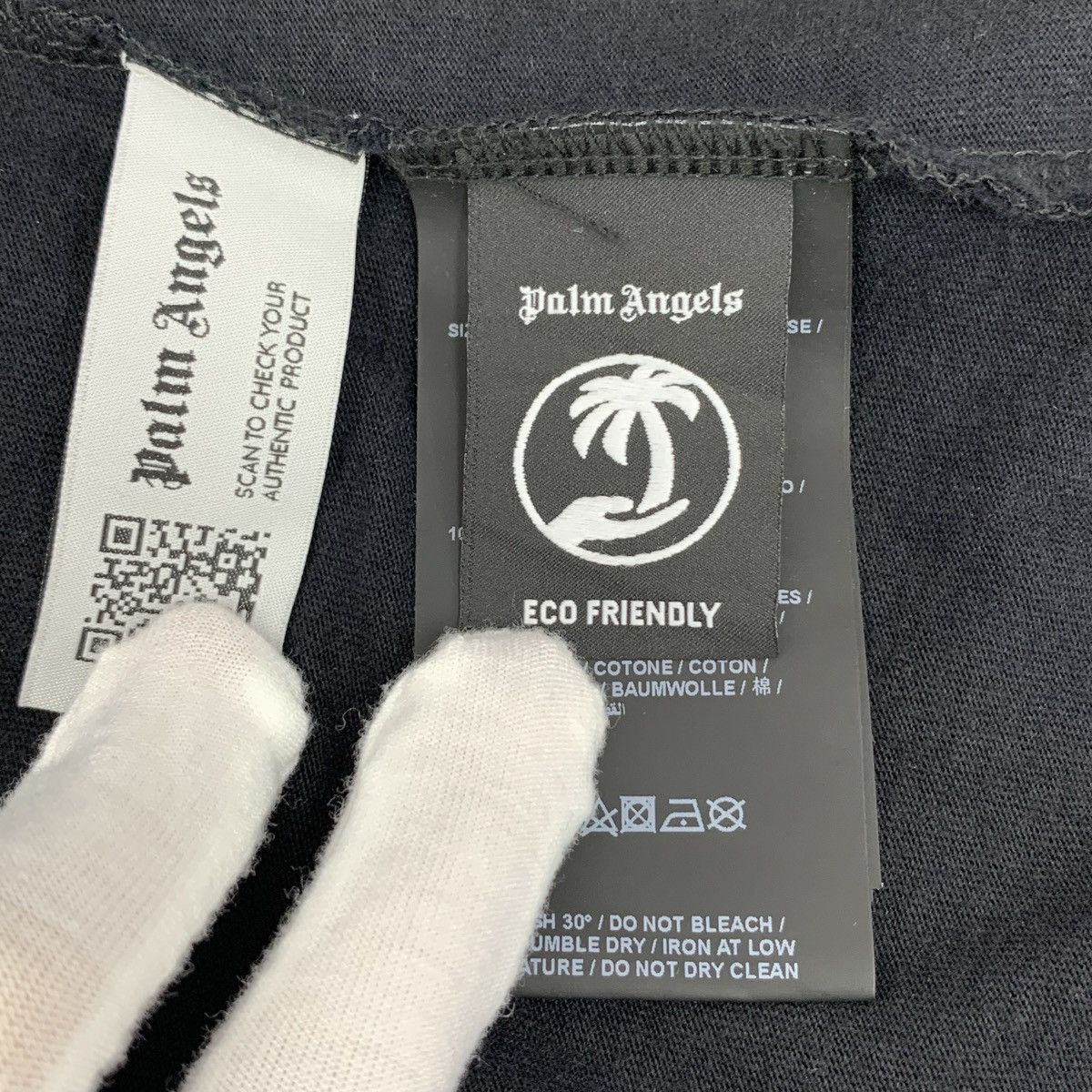 Palm Angels Palm Angels Black Cotton Crew Neck Short Sleeve Dress K26WX Size M / US 6-8 / IT 42-44 - 7 Thumbnail