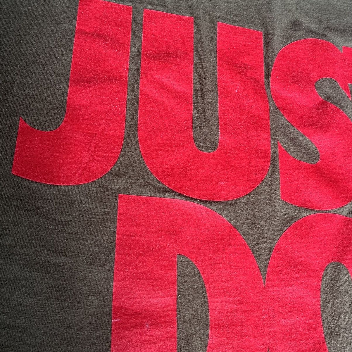 Nike Vintage 2000s Nike Just Do It Big Logo Tee Shirt Olive/Red Size US L / EU 52-54 / 3 - 4 Thumbnail
