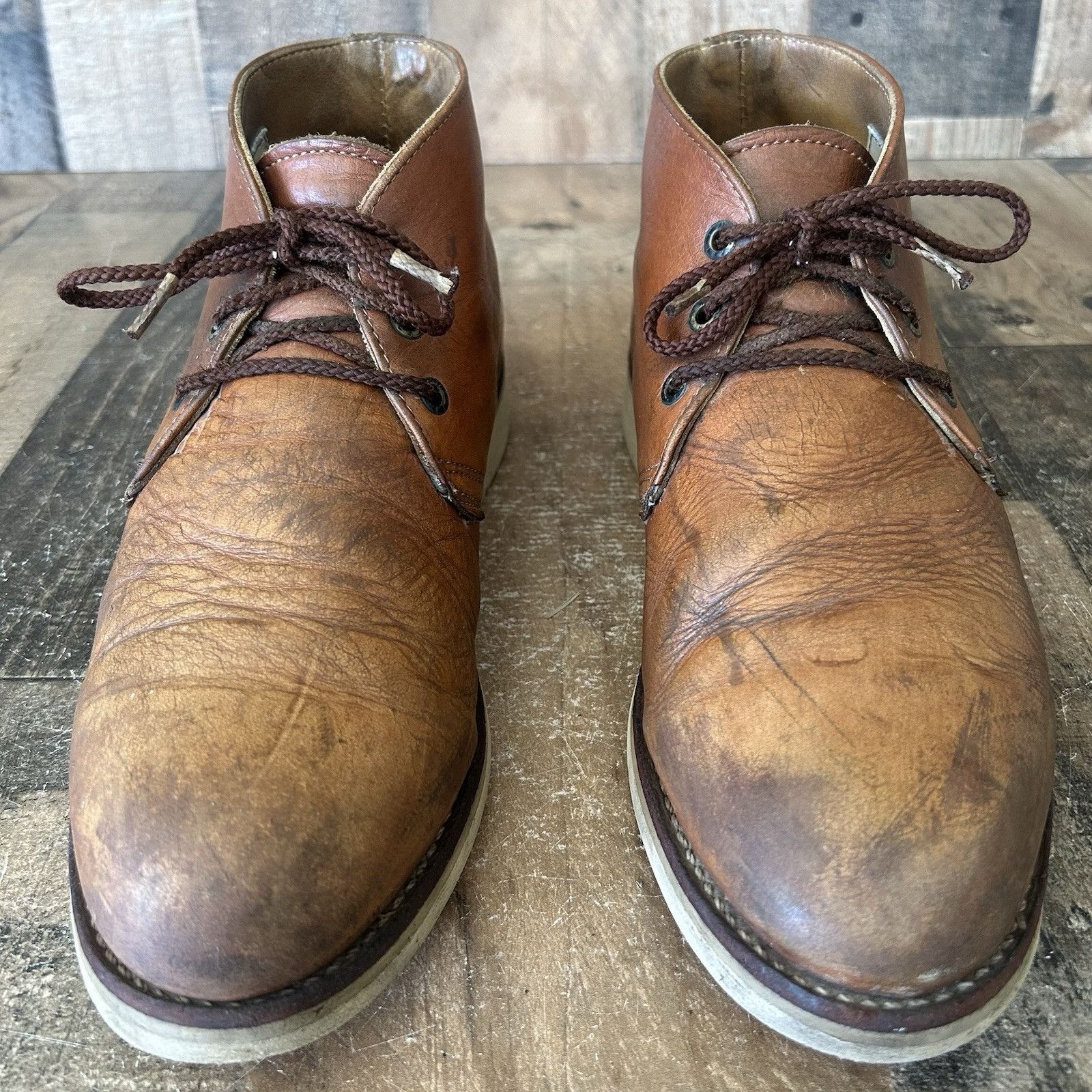 Red Wing Red Wing 595 Chukka Leather Lace Up Work Boots Mens 10 D Size US 10 / EU 43 - 3 Thumbnail
