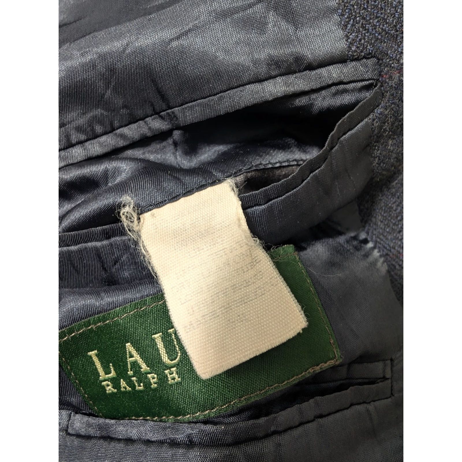 Ralph Lauren Lauren Ralph Lauren Blazer Mens 54L Blue Harringbone Plaid Two Button Sport Coat Size 54R - 4 Thumbnail