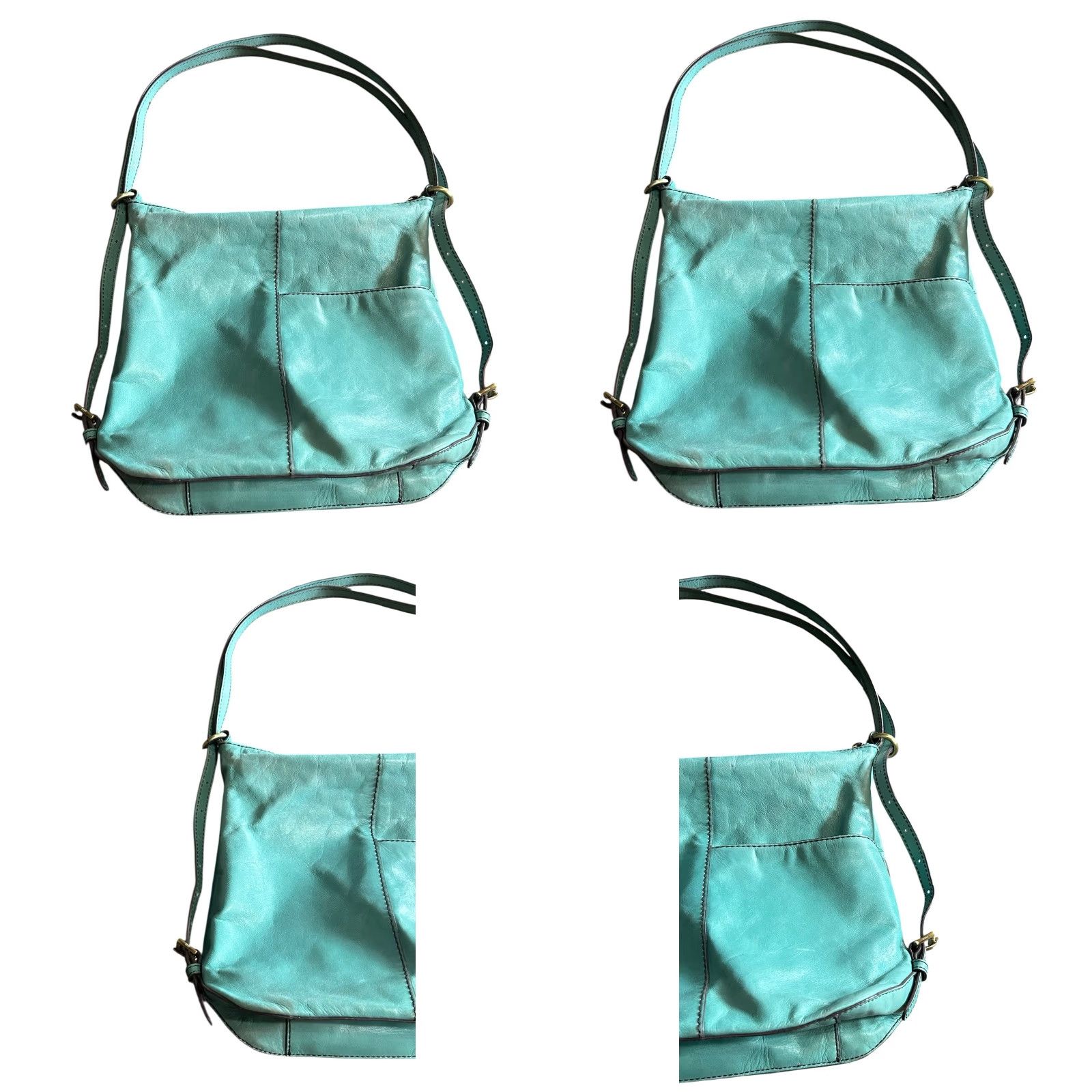 Vintage VINTAGE Hobo Merrin Handbag Sea Foam Green Women's Purse Shoulder Hand Bag W/ Dust Bag Size ONE SIZE - 9 Thumbnail