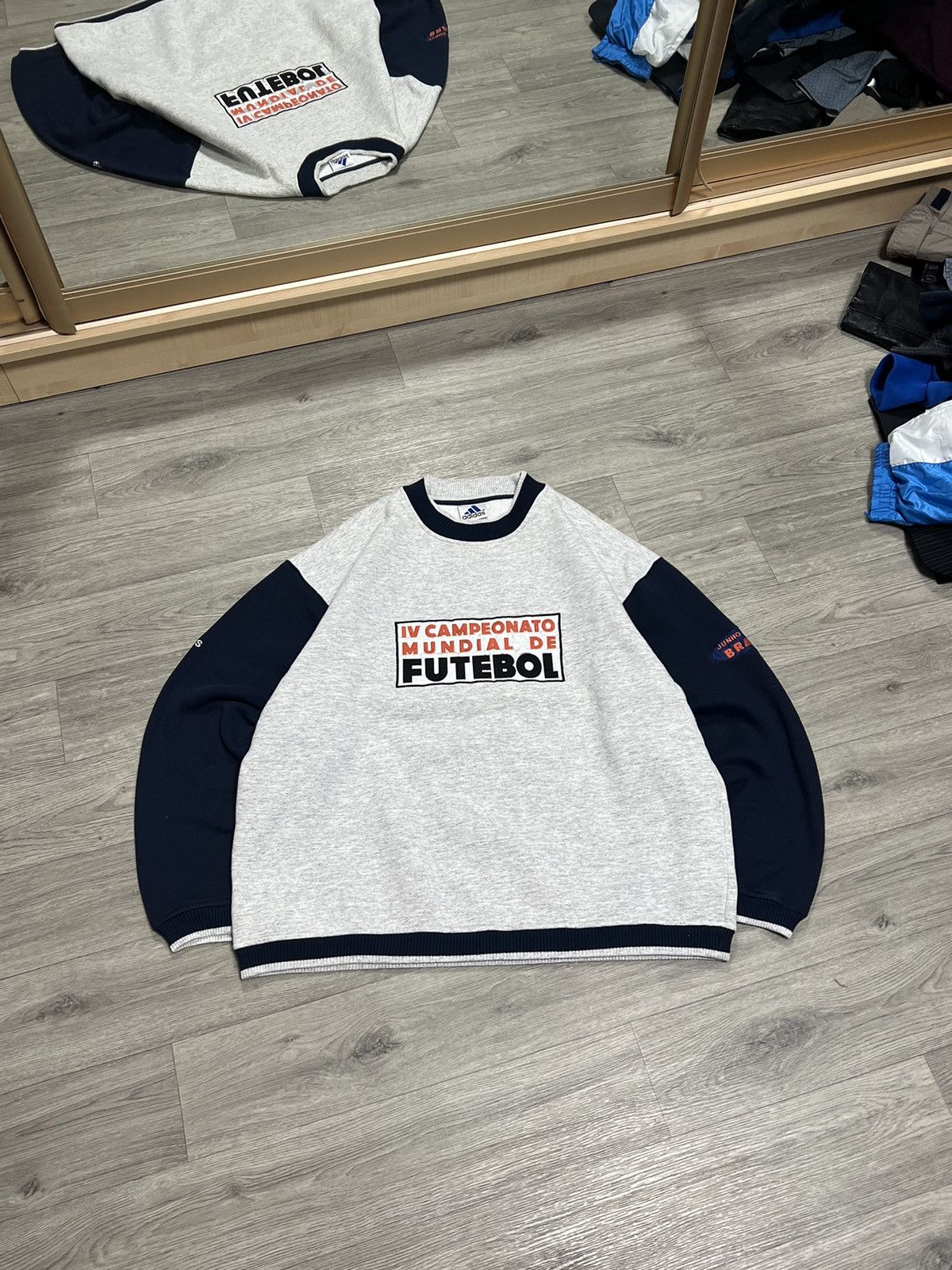 Adidas × Vintage Adidas Mundial football Brazil vintage sweatshirt Size US L / EU 52-54 / 3 - 1 Thumbnail