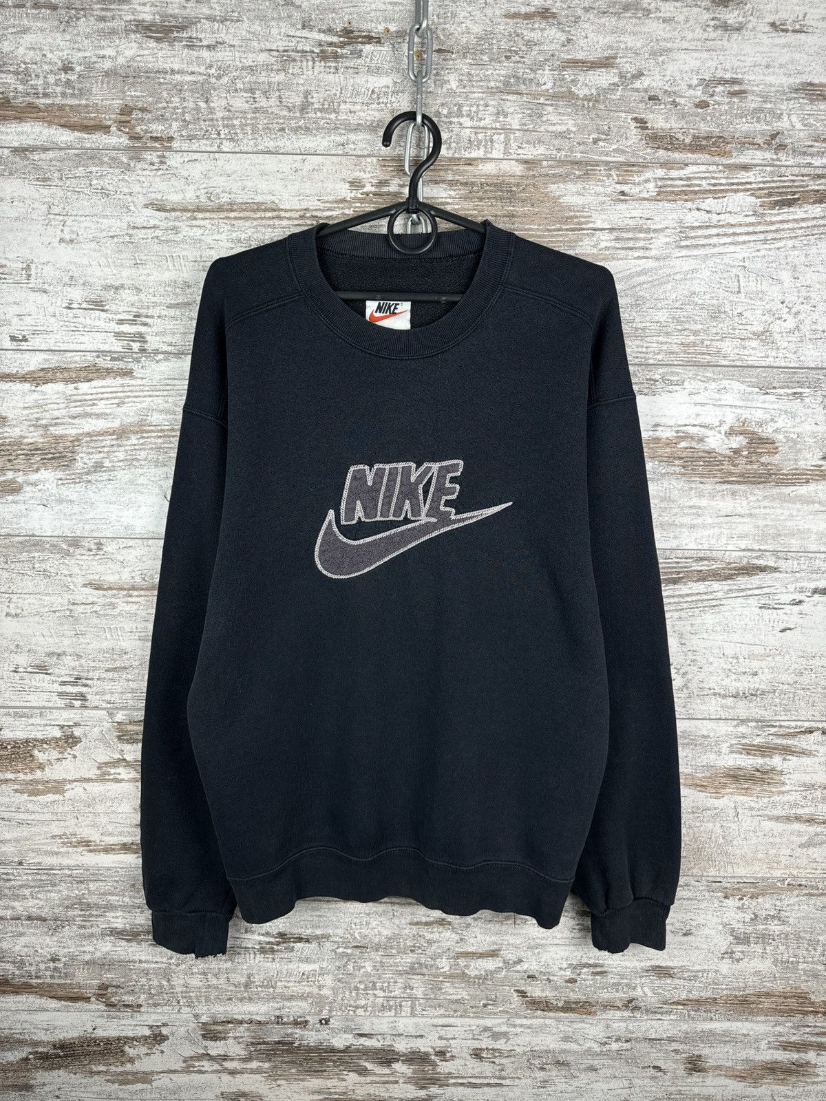 Nike Mens Vintage Nike big logo sweatshirt 90s swoosh faded Size US S / EU 44-46 / 1 - 2 Thumbnail
