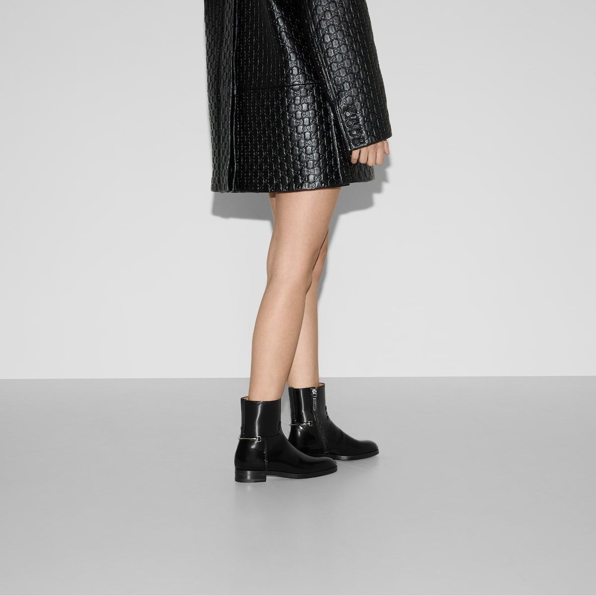 Gucci o1loc1c0226 811375 Women's Slim Horsebit Ankle Boots Size US 6.5 / IT 36.5 - 3 Thumbnail