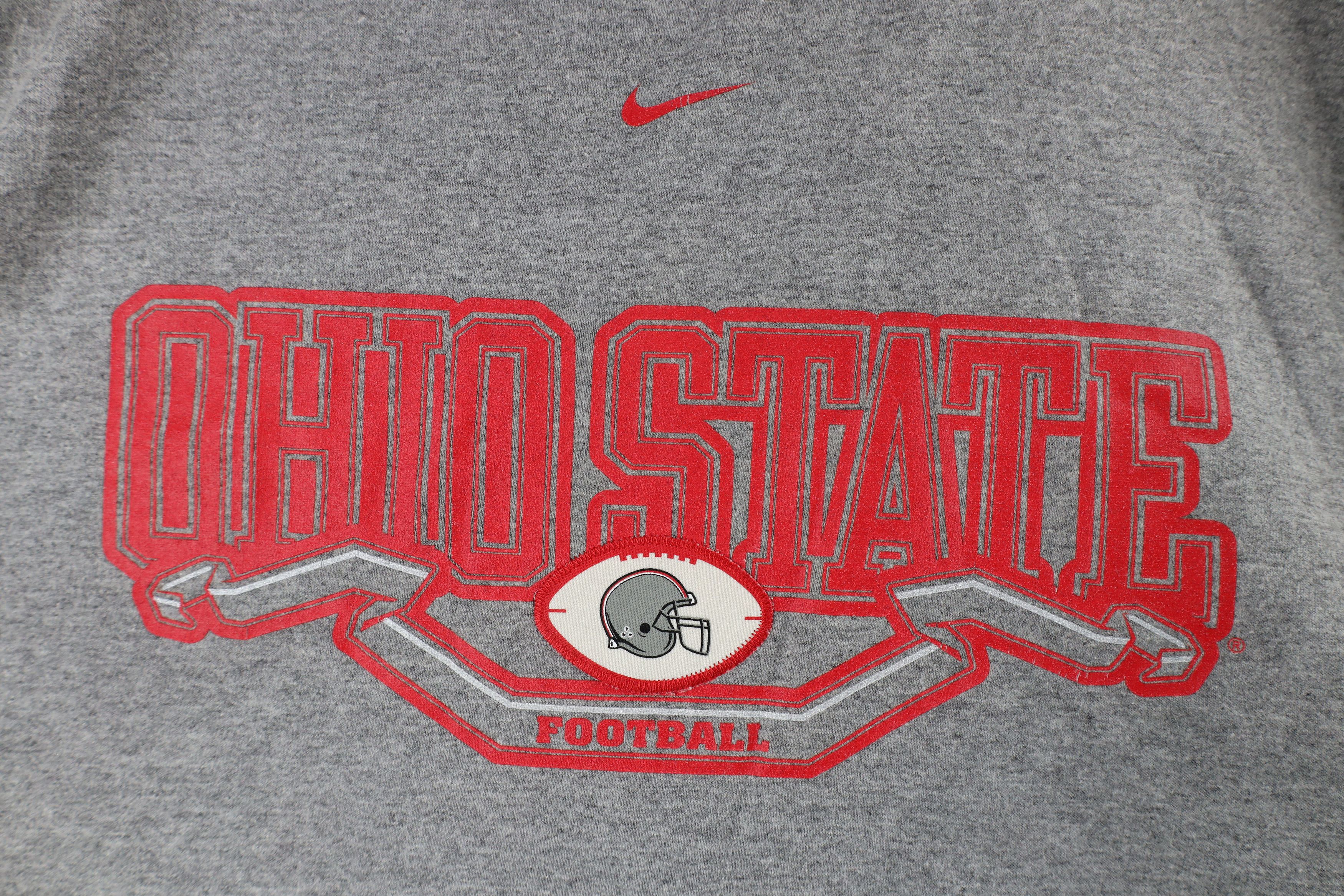 Nike × Vintage Vintage Nike Swoosh Ohio State University Football T-Shirt Size US L / EU 52-54 / 3 - 4 Thumbnail