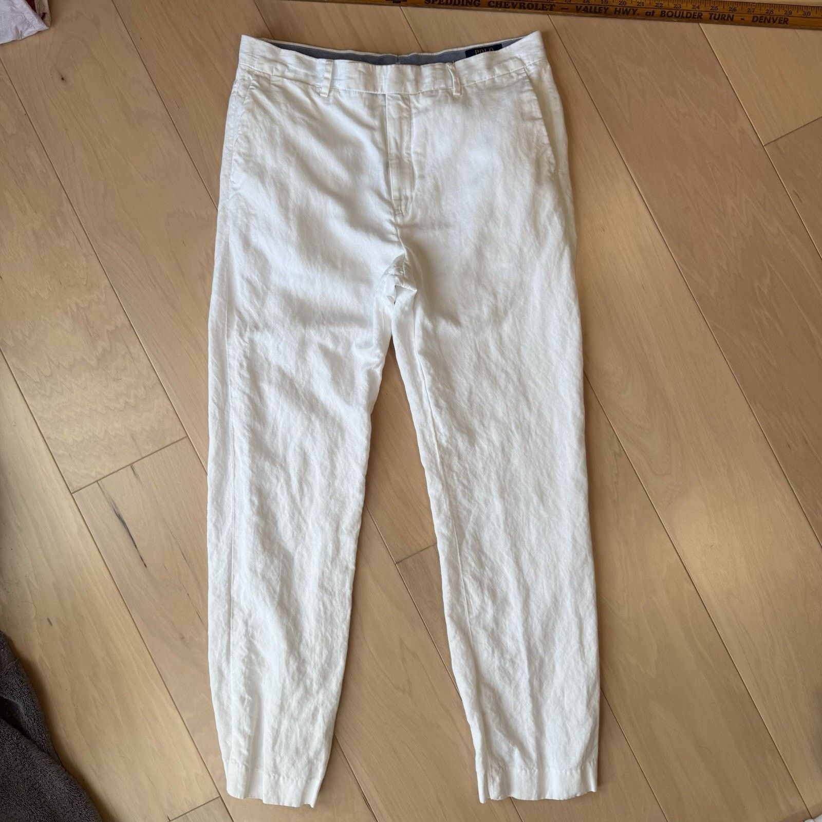 Polo Ralph Lauren Polo Ralph Lauren Linen Pants 34 White Minimalist Sportswear Size US 34 / EU 50 - 2 Thumbnail