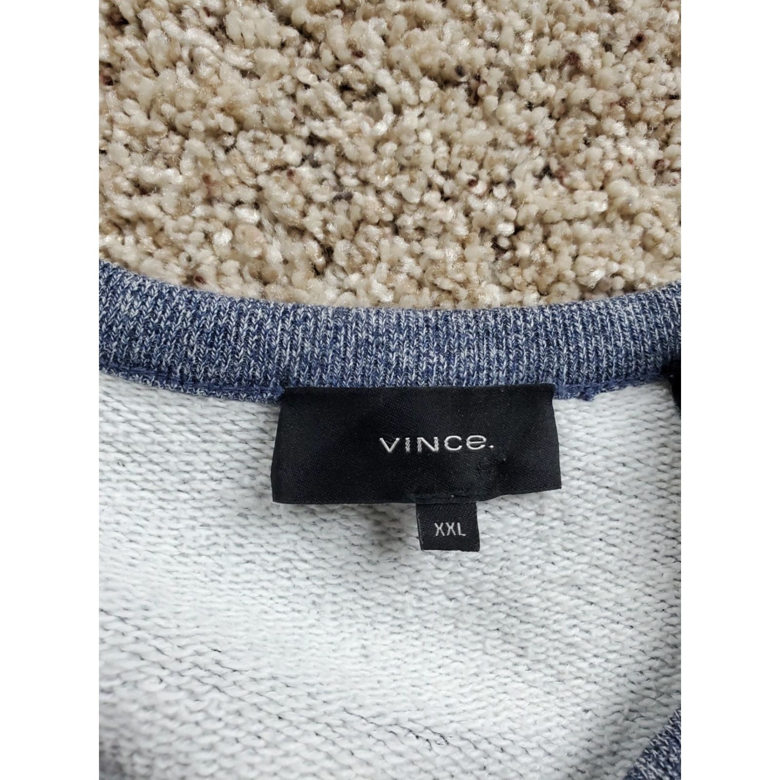 Vince Vince Sweatshirt 2XL Mens Blue Crew Neck Long Sleeve Pullover Hoodie Regular Fit Vintage: No (adjusted) Size US XXL / EU 58 / 5 - 4 Thumbnail