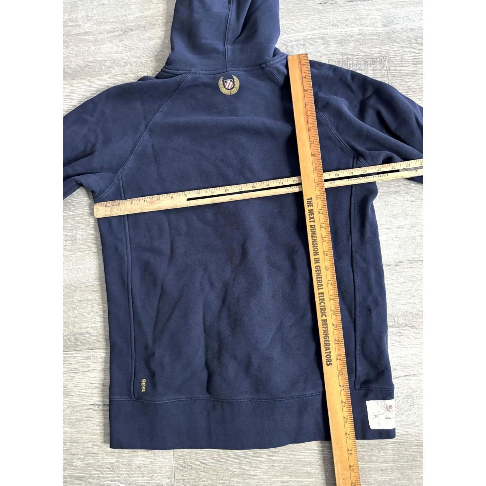 Vintage USA Hoodie Mens M Blue Full Zip Fleece Patriotic Graphic Sweatshirt Size US M / EU 48-50 / 2 - 5 Thumbnail