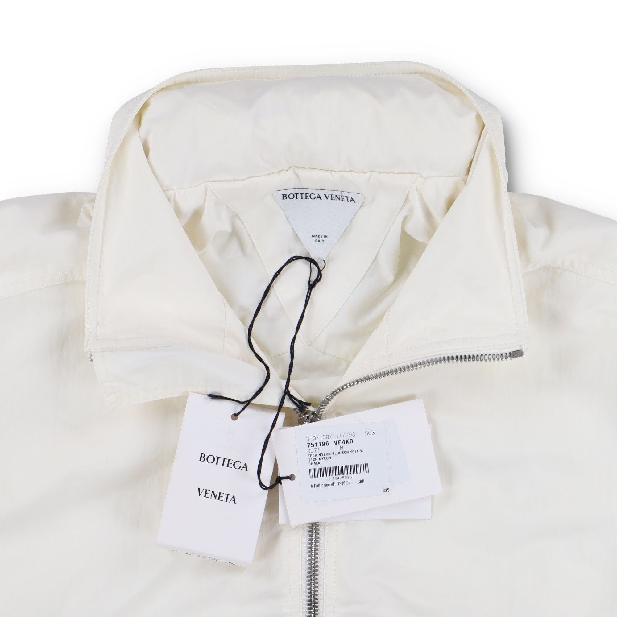 Bottega Veneta Chalk White Tech Nylon Blouson Size US M / EU 48-50 / 2 - 6 Thumbnail