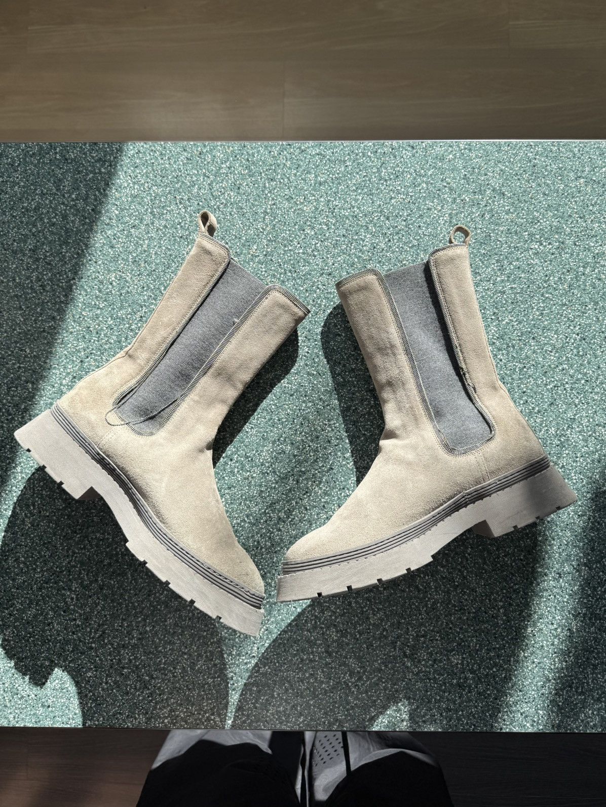Brunello Cucinelli Brunello cucinelli Elastic Panel Suede Leather Monili Boots Size US 7 / IT 37 - 9 Thumbnail