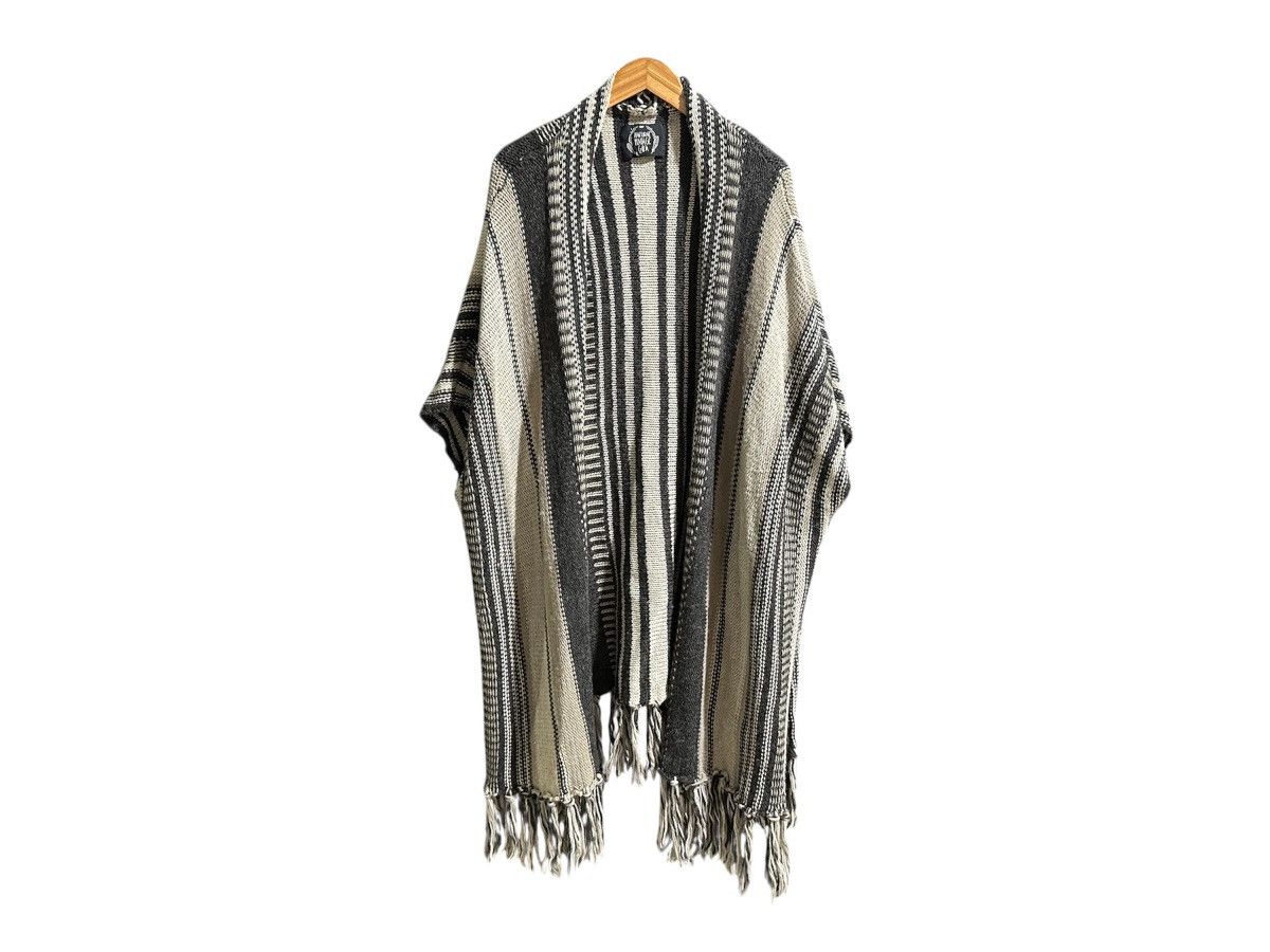 GOA 🔥Y2K Archived Goa Fringed Knitted Poncho Capes Size US XL / EU 56 / 4 - 1 Thumbnail