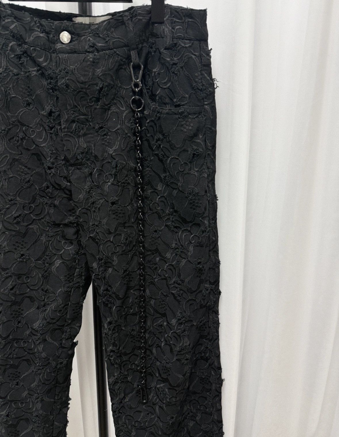 Song For The Mute Song for the mute 24.2 Black Textured Trousers Size US 32 / EU 48 - 6 Thumbnail