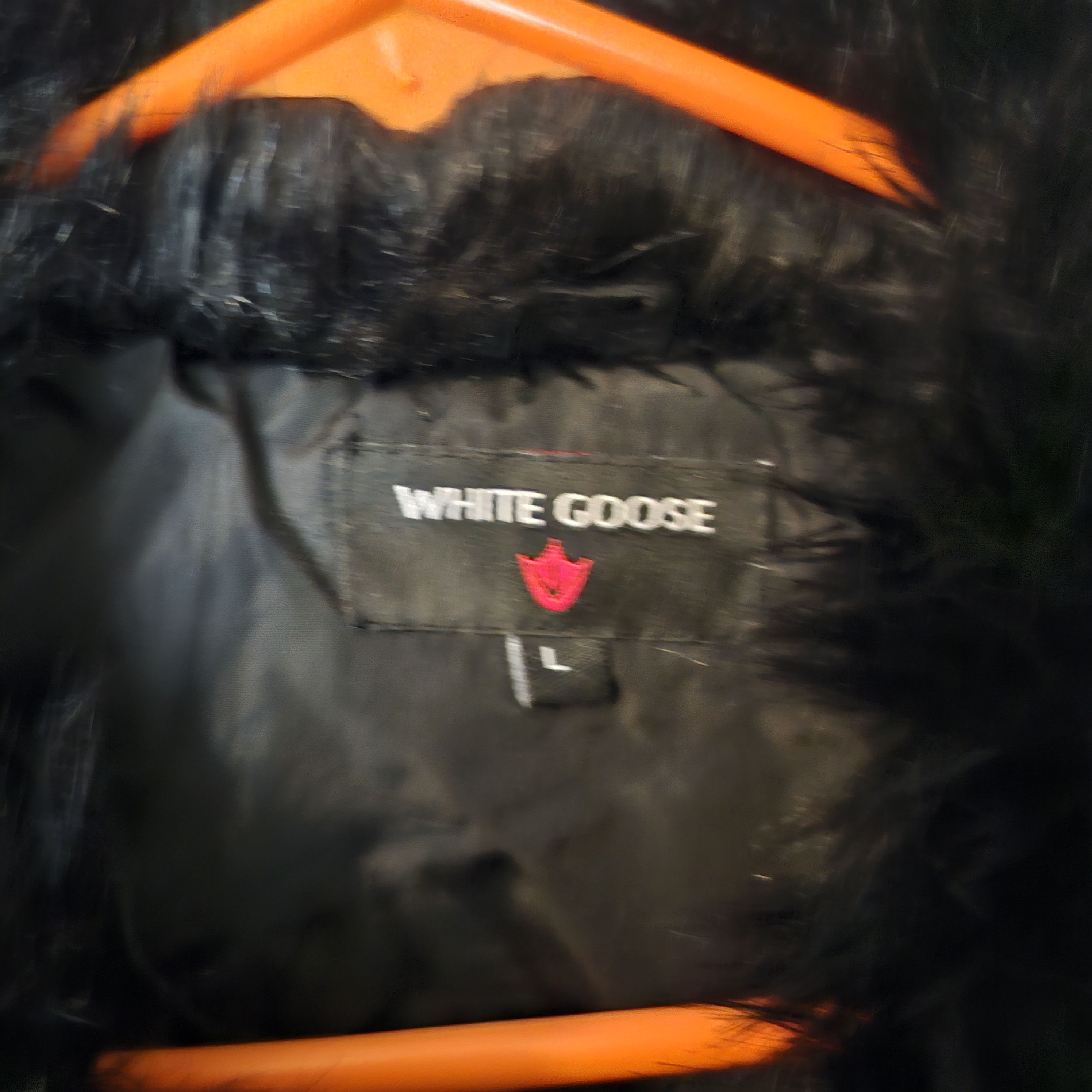 Other White Goose Women Black Puffer Coat L Faux Fur Collar Zipper Size L / US 10 / IT 46 - 2 Thumbnail