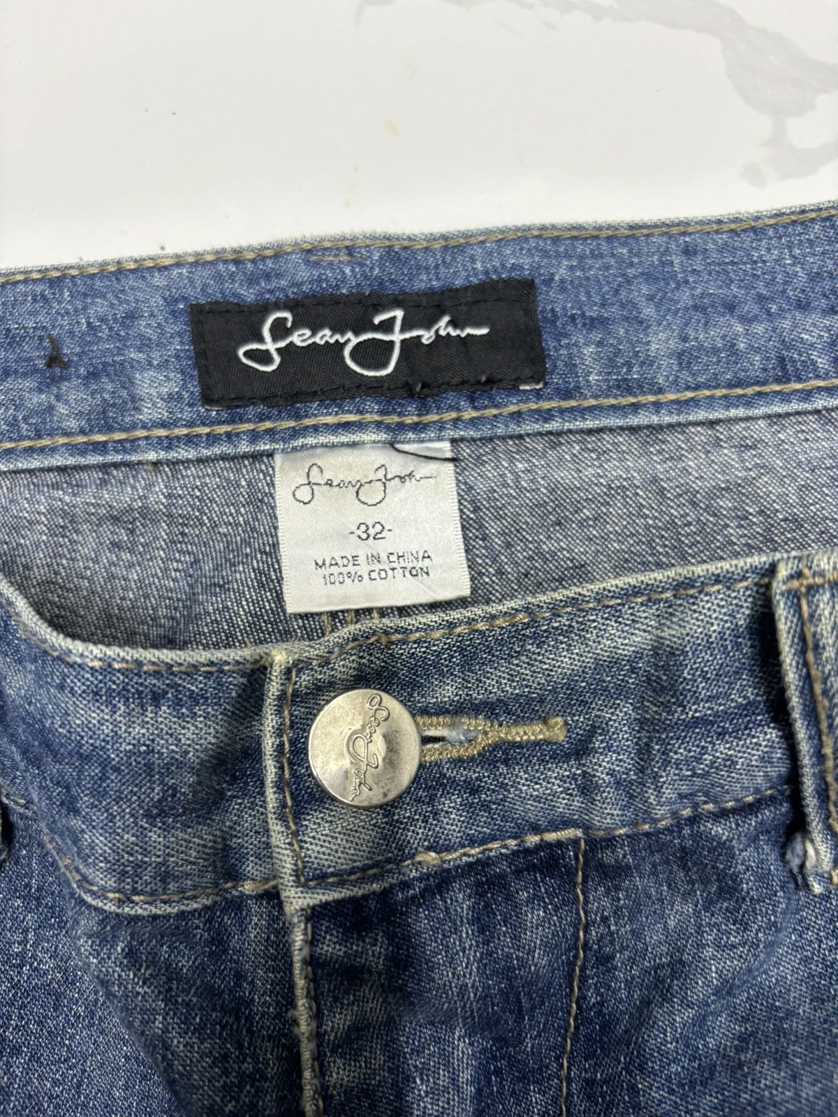 JNCO Vintage Sean John Baggy Jeans Distressed Denim Size US 32 / EU 48 - 9 Thumbnail