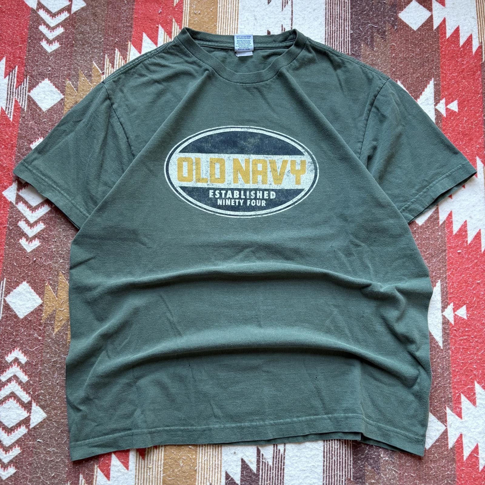 Old Navy Vintage Y2K Forest Green Old Navy Grunge Skater Shirt Size US M / EU 48-50 / 2 - 1 Thumbnail