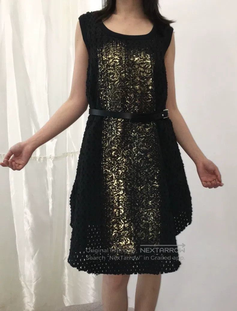 Vivienne Westwood Vivienne Westwood Black gold foil vest dress Size S / US 4 / IT 40 - 1 Thumbnail