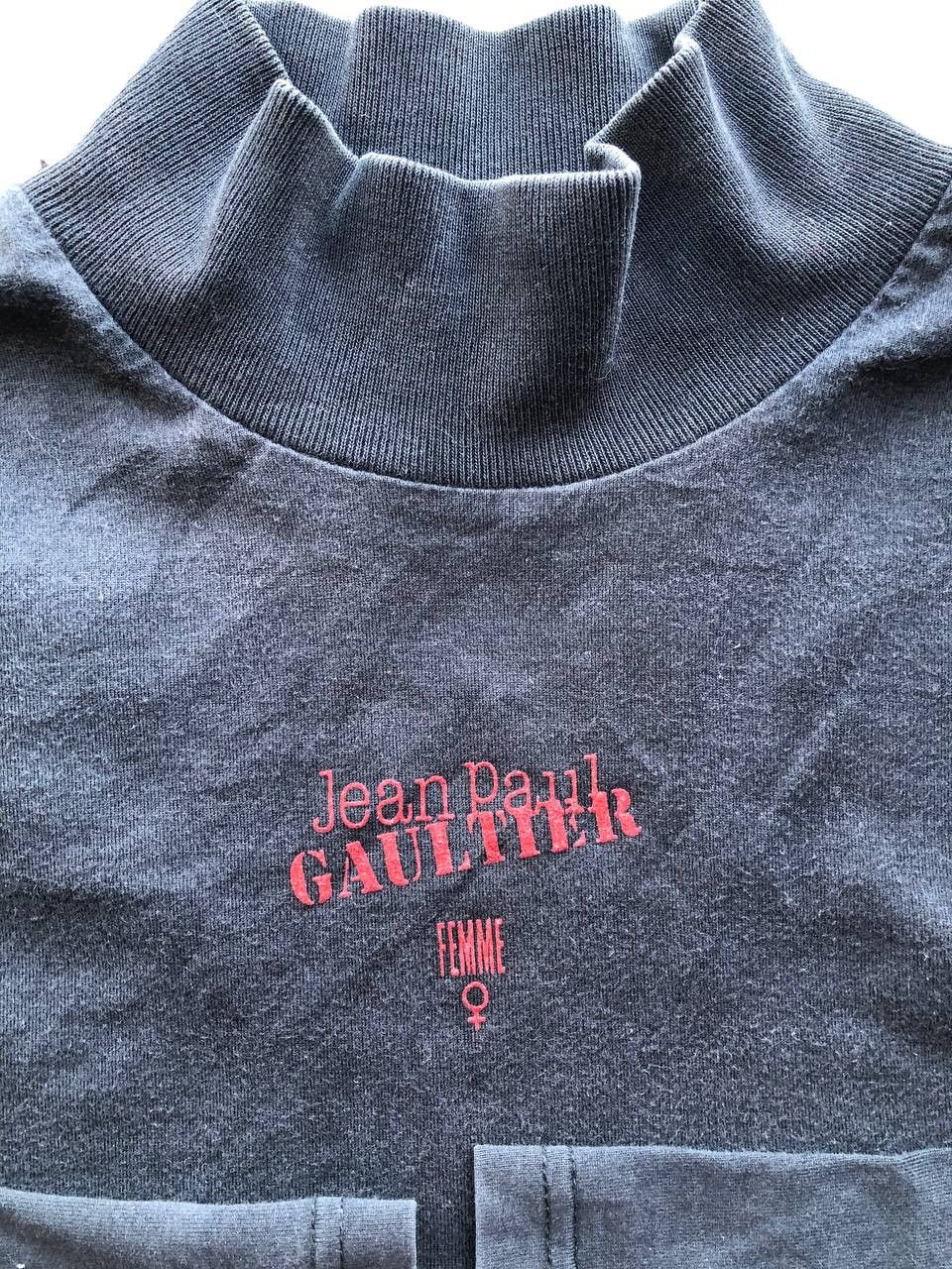 Jean Paul Gaultier 90s Jean Paul Gaultier Centre Logo Cotton Black Long Sleeve Size M / US 6-8 / IT 42-44 - 3 Thumbnail
