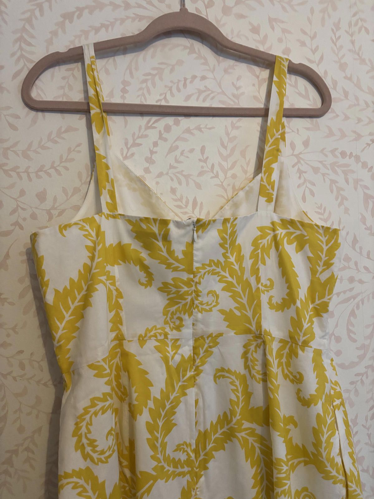 Boden NEW Boden Yellow and White Patterned Dress Size XL / US 12-14 / IT 48-50 - 5 Thumbnail