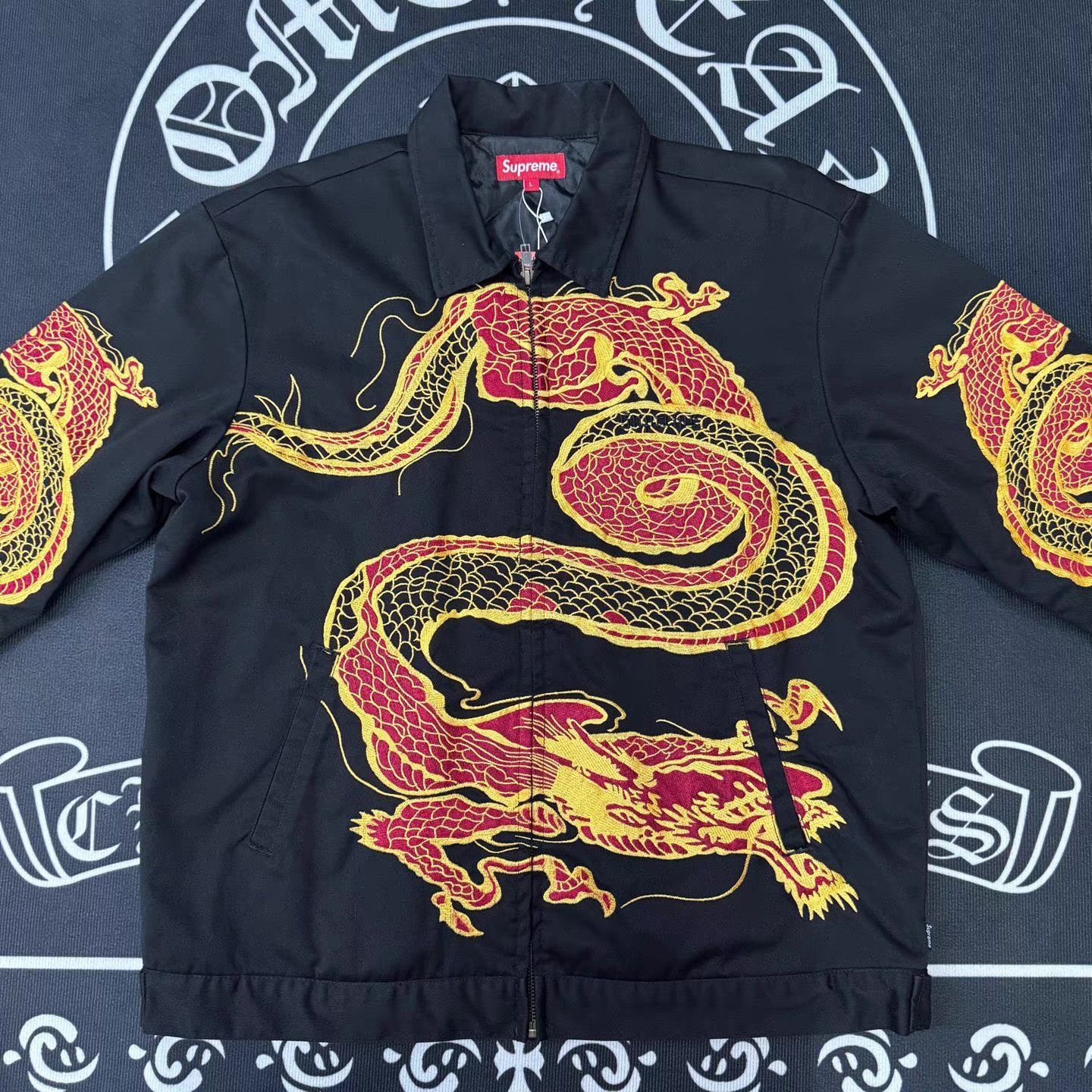 Supreme Dragon Embroidered Multi Color Light Jacket L Size US L / EU 52-54 / 3 - 1 Thumbnail