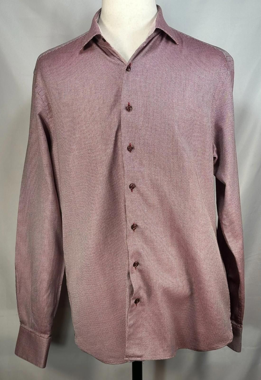 Other Hammer Made Pin Check Cotton Button Up Red Mens L 16.5 Size US L / EU 52-54 / 3 - 1 Thumbnail