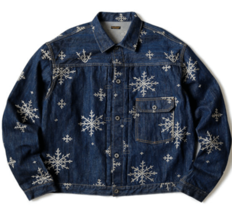 14oz Denim Snow Embroidery 1ST JKT
