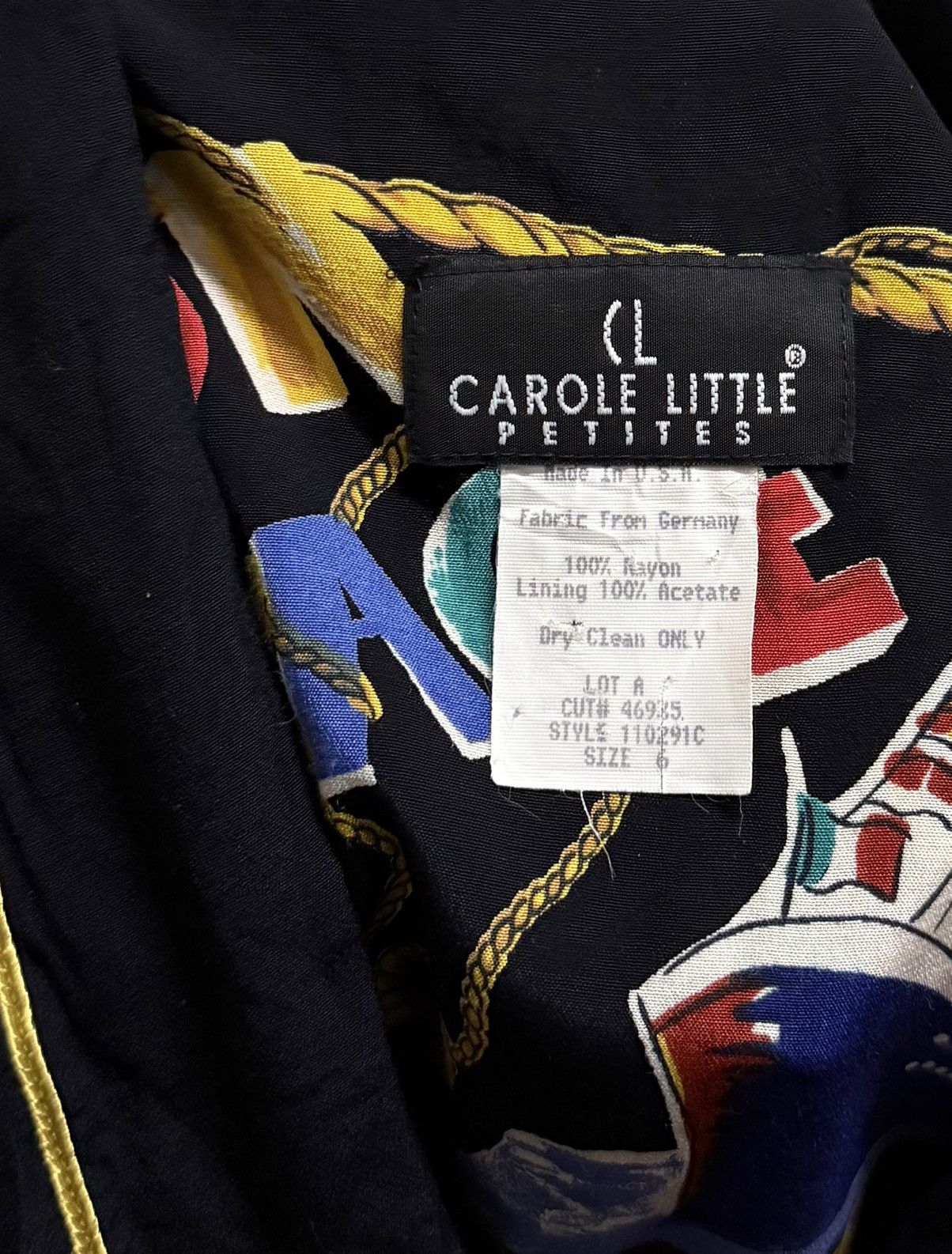 Vintage CAROLE LITTLE Nautical-theme Lightweight Jacket Vintage Size M / US 6-8 / IT 42-44 - 9 Thumbnail