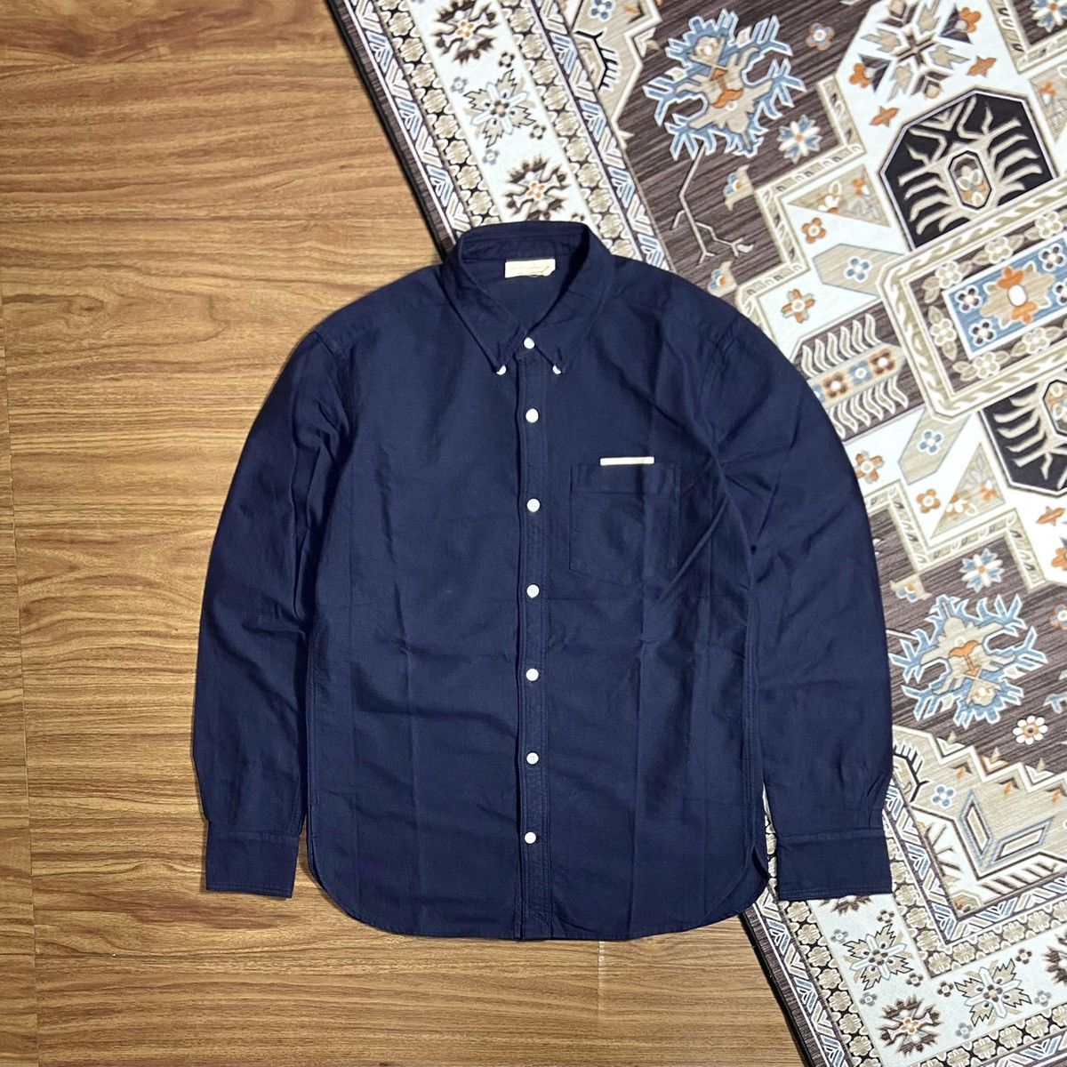Designer × Japanese Brand × Sandinista MFG SANDINISTA MFG "ORGANIC COTTON RELAX TYPEWRITER SHIRT" NAVY Size US S / EU 44-46 / 1 - 3 Thumbnail