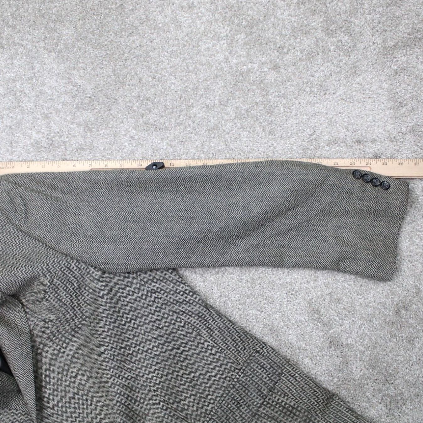 Ralph Lauren LAUREN Ralph Lauren Blazer Mens 46L Gray 2 Button Lambswool Single-Breasted Notch Lapel Wool Blend Jacket Size 46R - 5 Thumbnail