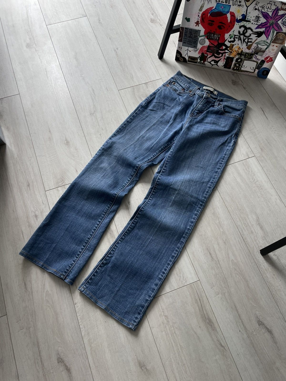 Levi's Vintage Levi's 512 Boot Cut Denim Jeans Y2K Blue Washed Size 25" / US 0 / IT 36 - 4 Thumbnail
