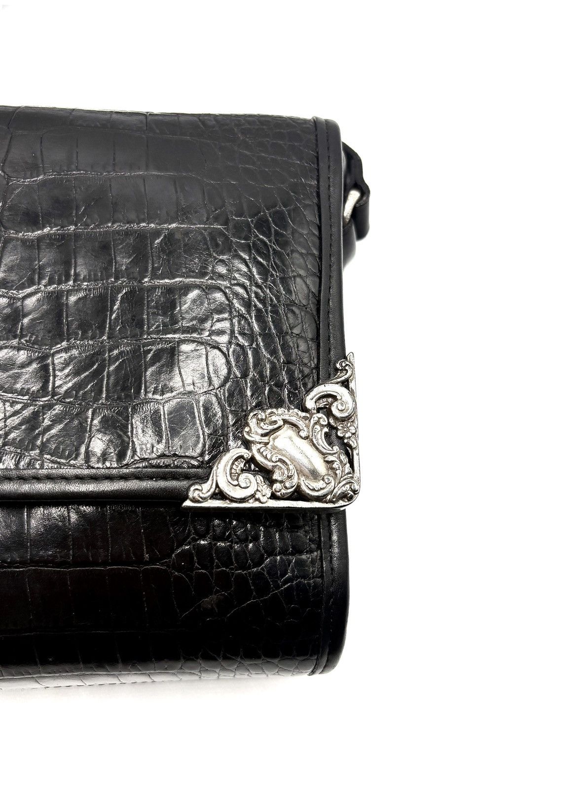Brighton Brighton Croc-Embossed Leather Crossbody Bag Size ONE SIZE - 5 Thumbnail