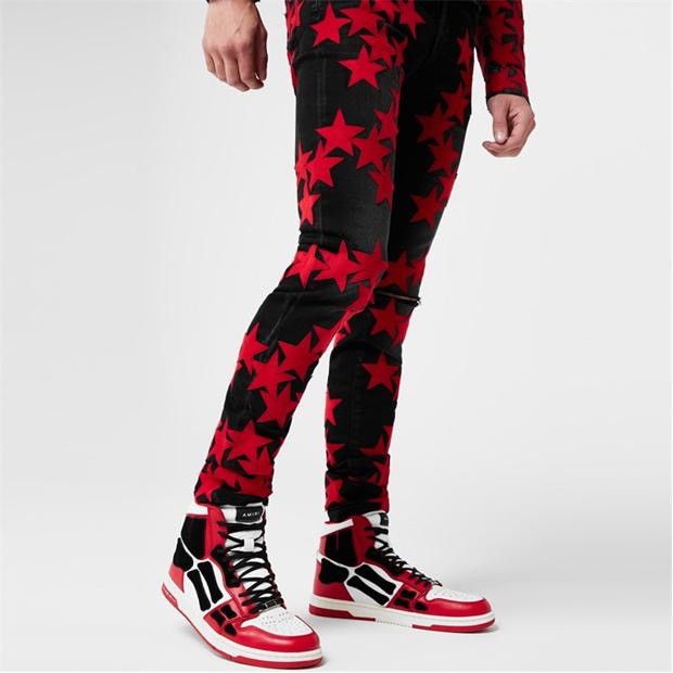 Amiri NEW AUTHENTIC AMIRI SKEL RED/BLACK/WHITE SKELETON HI TOPS 42 Size US 9 / EU 42 - 6 Thumbnail
