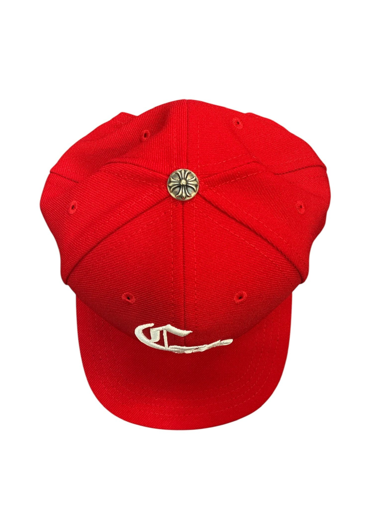 Chrome Hearts Chrome Hearts Embroidered CH Logo Baseball Hat Red White Size ONE SIZE - 4 Thumbnail